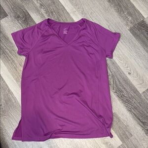 J. Jill Magenta Short Sleeve V-Neck Top, Womens Small
